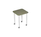 PLAYFORM 220 K modulární hravé stoly, mobilní, výška 750 mm, kovová podnož bílá, deska 25 mm, beton